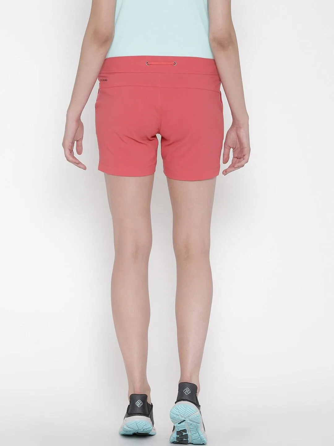 Beach Ready Patchwork Design Columbia Women Red Anytime Outdoor Short (Sun Protection)