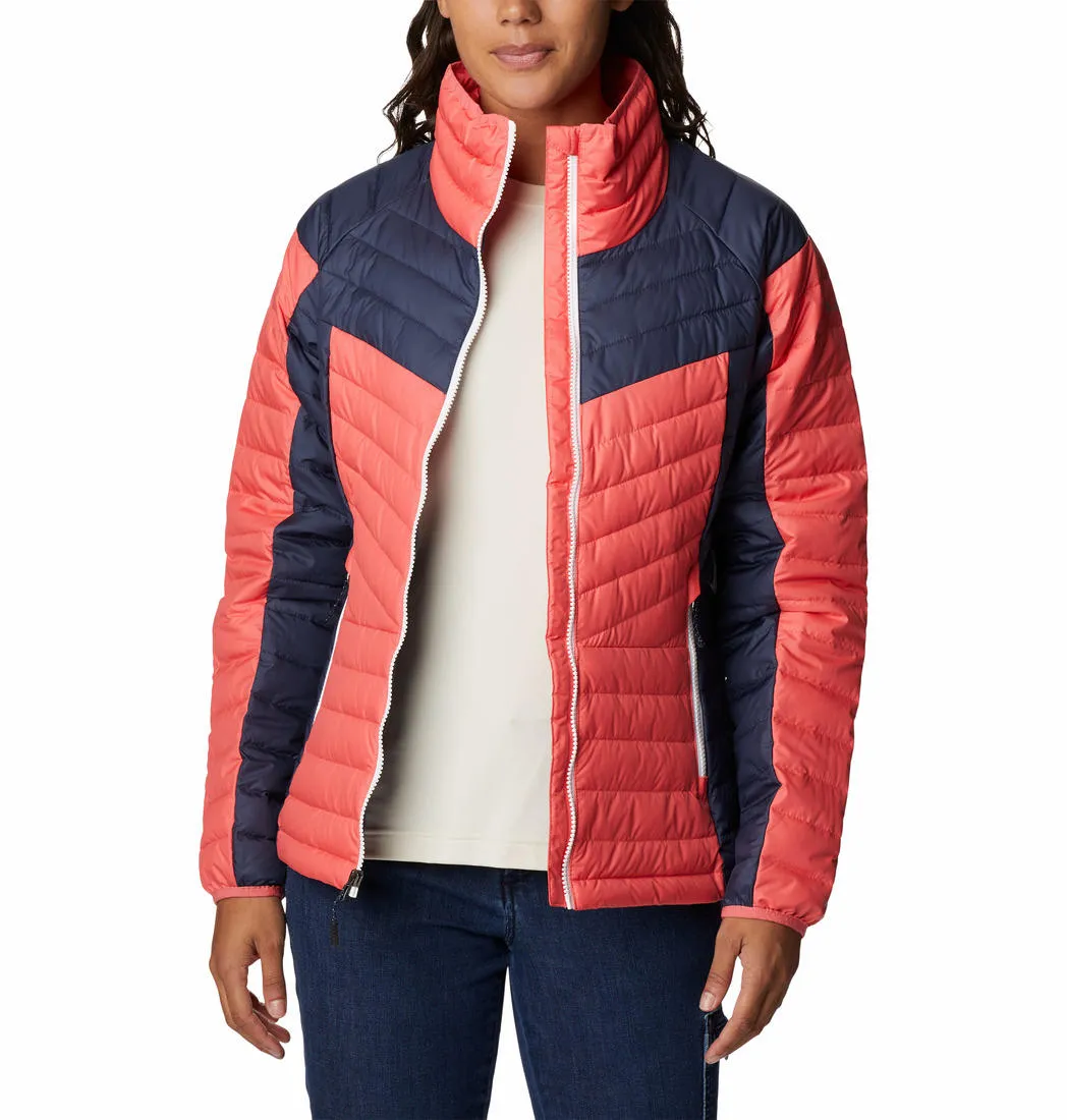 Columbia Women Pink Powder Lite II Full Zip Jacket campers Weather Coat