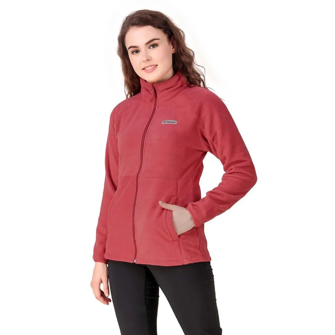 Soft Texture Columbia Women Red Basin Trail Fleece Full Zip