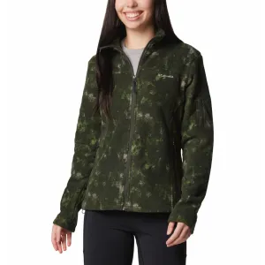Demonstrate Columbia Women Green Fast Trek Printed Jkt