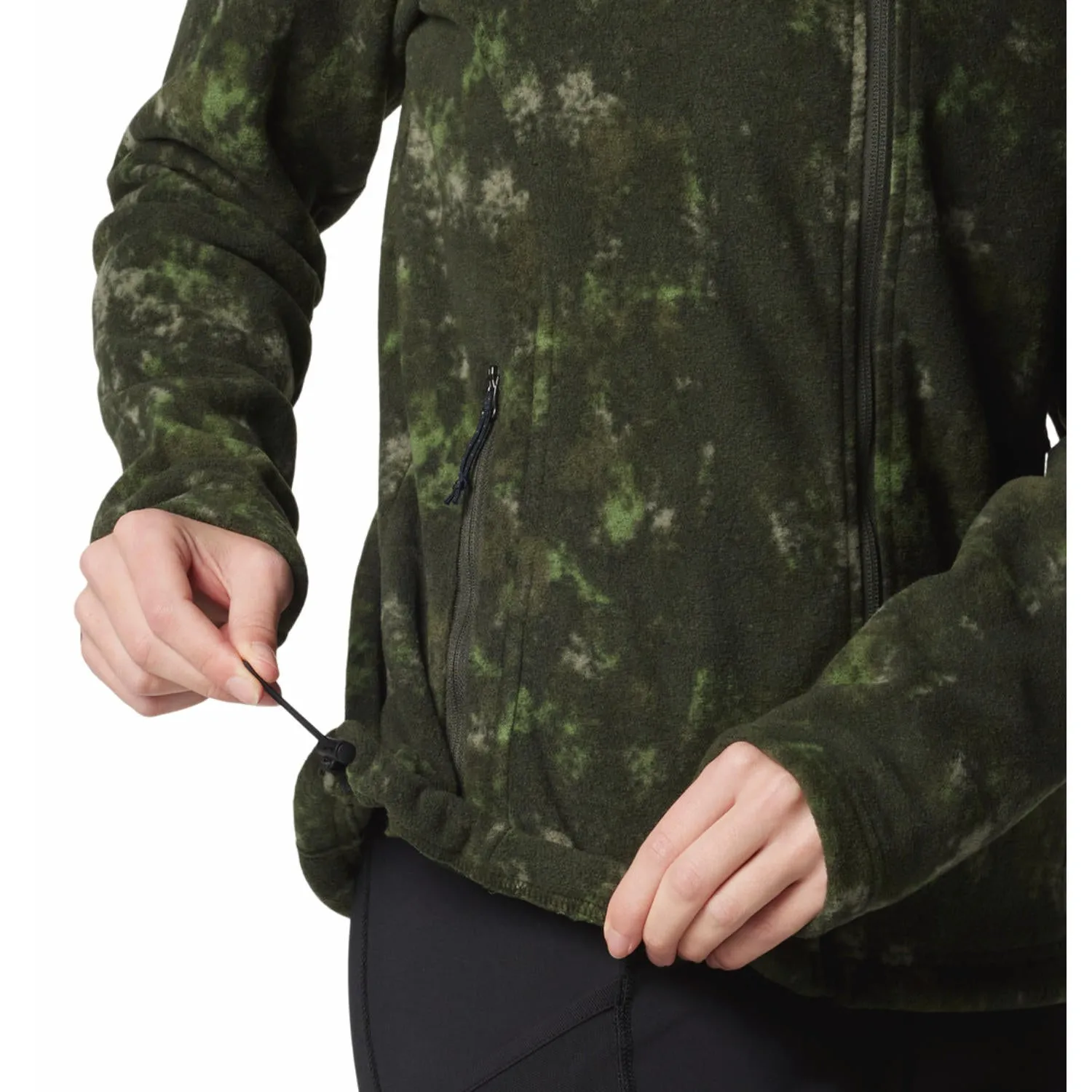 Heat Sealed Seams Columbia Women Green Fast Trek Printed Jkt