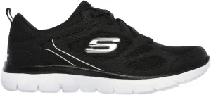 Deep Grip Memory Foam Casual Wear Skechers Summits Suited Womens Training Shoes - Black