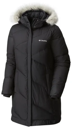 Reflective Piping ThermalRetention Columbia Women Black Snow Eclipse Mid Jacket