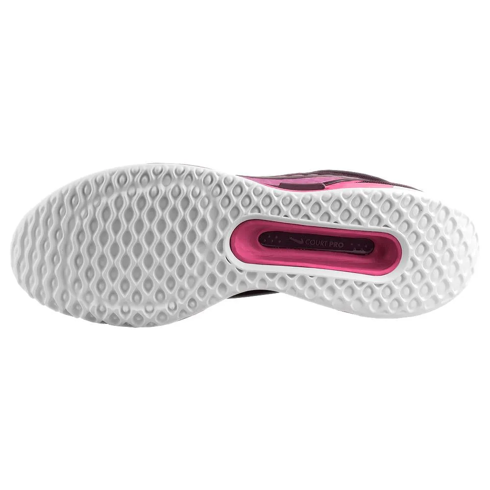 Breathable Contoured Footbed Nike Women's Court Zoom Pro - Premium - Burgundy Crush/Pinksicle