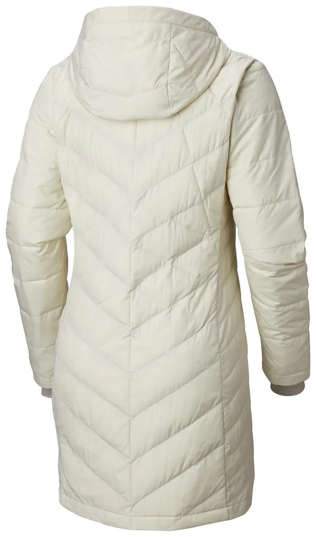 Flexible Movement DropShoulder Columbia Women White Heavenly Long Hooded Jacket
