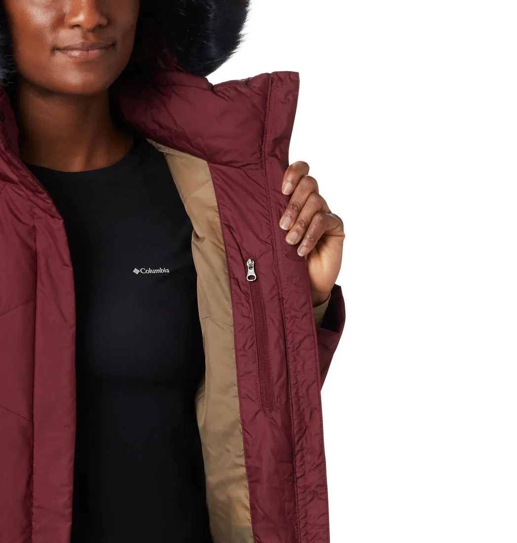 Columbia Women Red Snow Eclipse Mid Jacket Brush Functional Layering