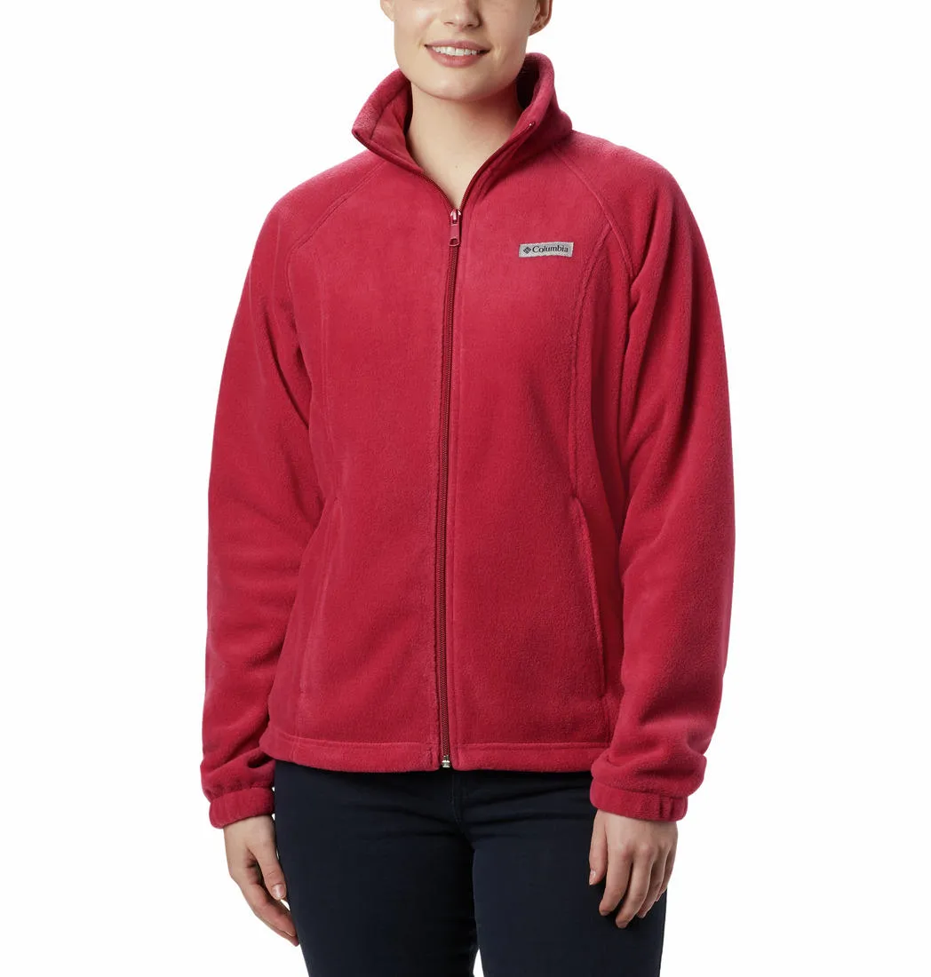 Columbia Women Red Benton Springs Full Zip Functional Layer Odor Resistant Finish
