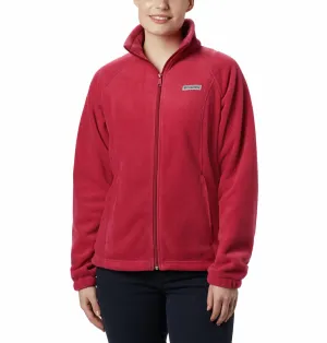 Columbia Women Red Benton Springs Full Zip Functional Layer Odor Resistant Finish
