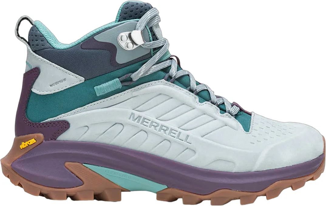 Merrell Moab Speed 2 Leather Mid Waterproof Womens Walking Boots - Blue Color Mix