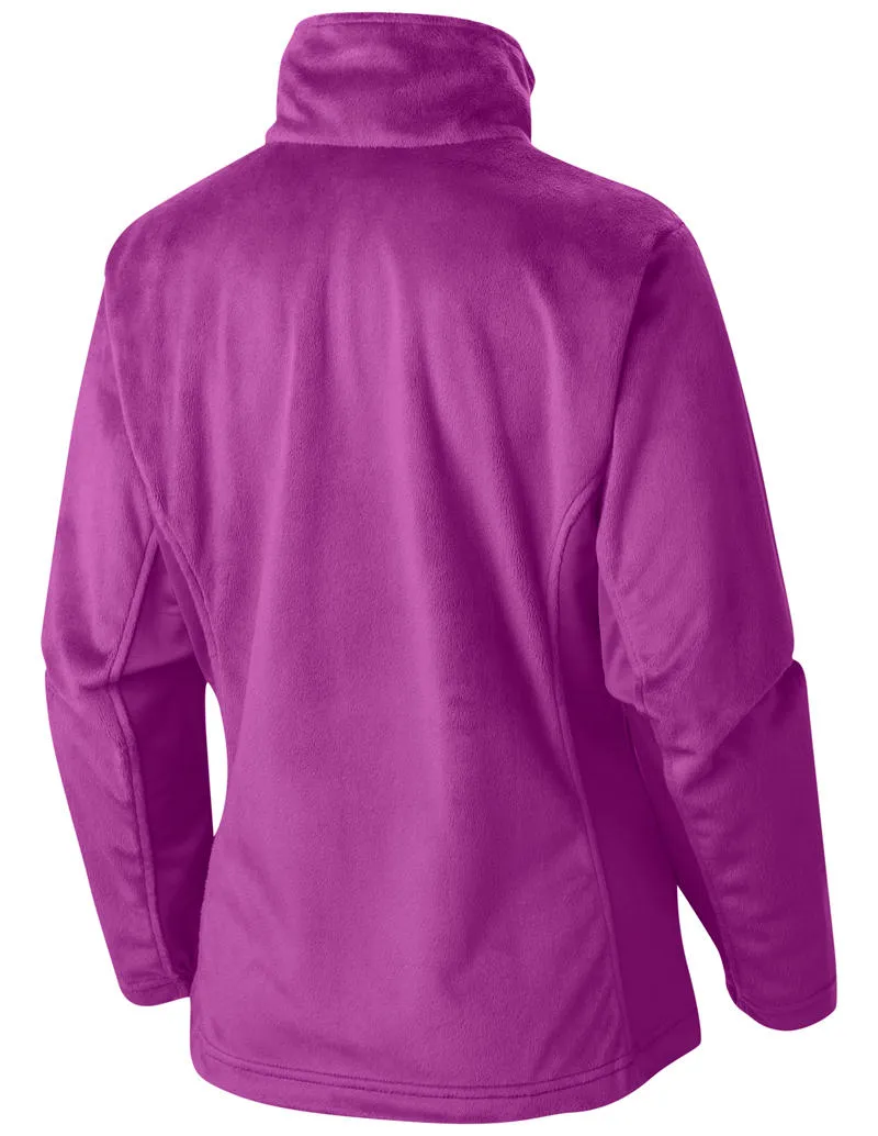 Durable Material Columbia Women Purple Hotdots II Full Zip