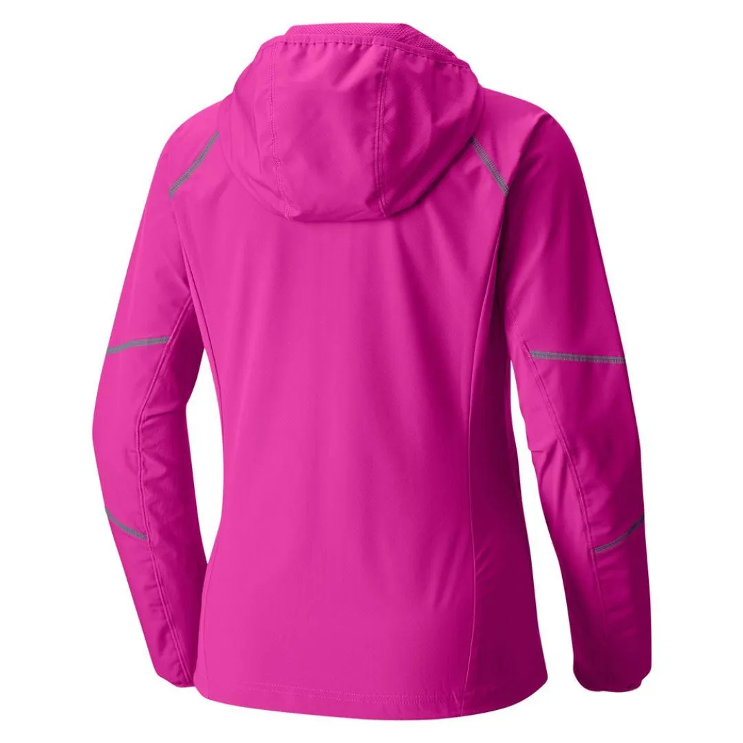 Columbia Women Red Sweet As Softshell Hoodie Layer Flexibility Button