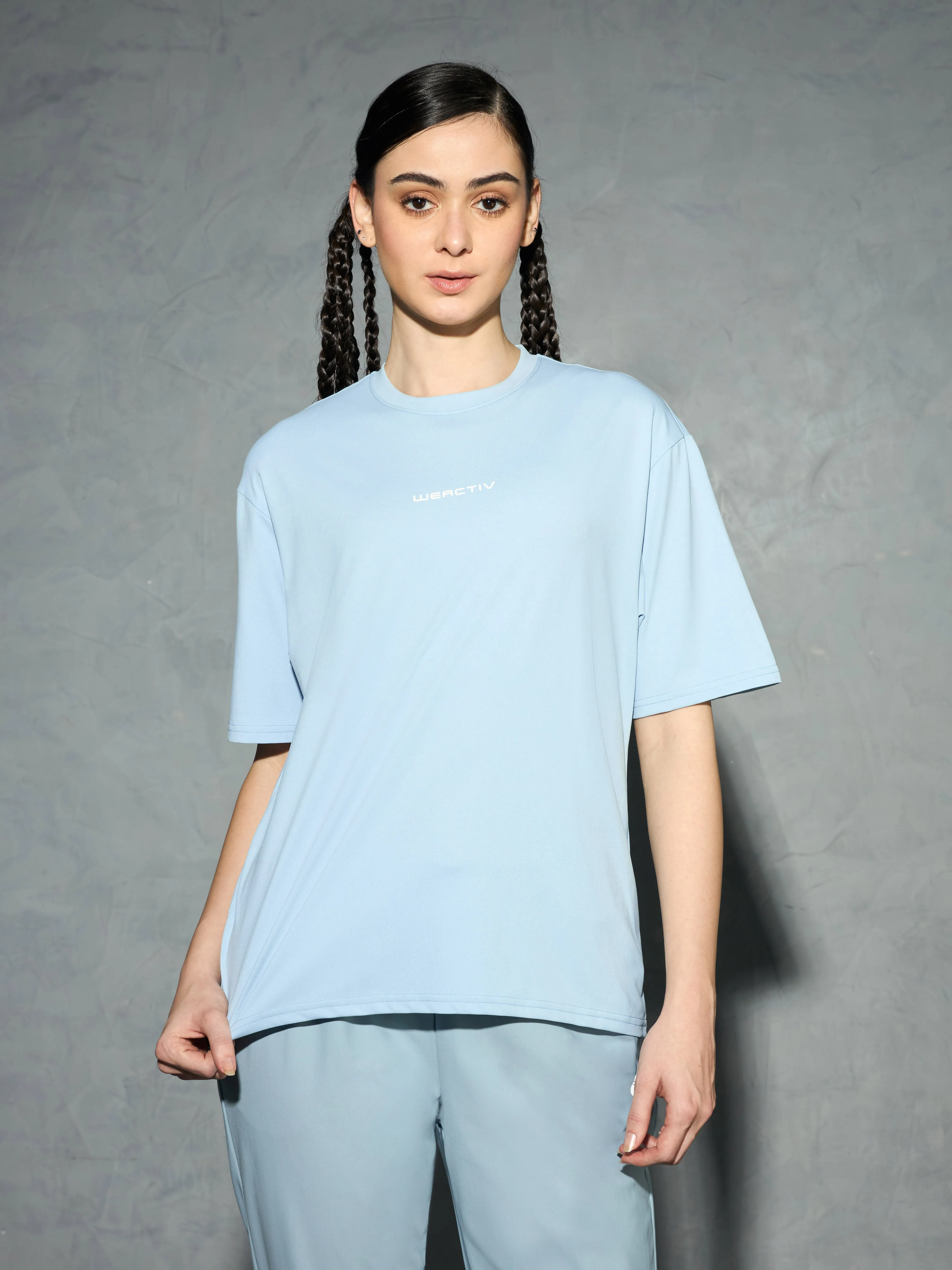 Layered Hem Design Seasonal Comfort Style Women Printed Boxy Fit Round Neck T-shirt with COTFLEX