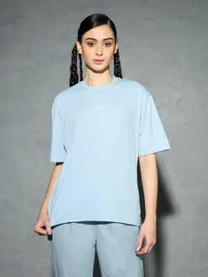 Women Printed Boxy Fit Round Neck T-shirt with COTFLEX Sleek Performance