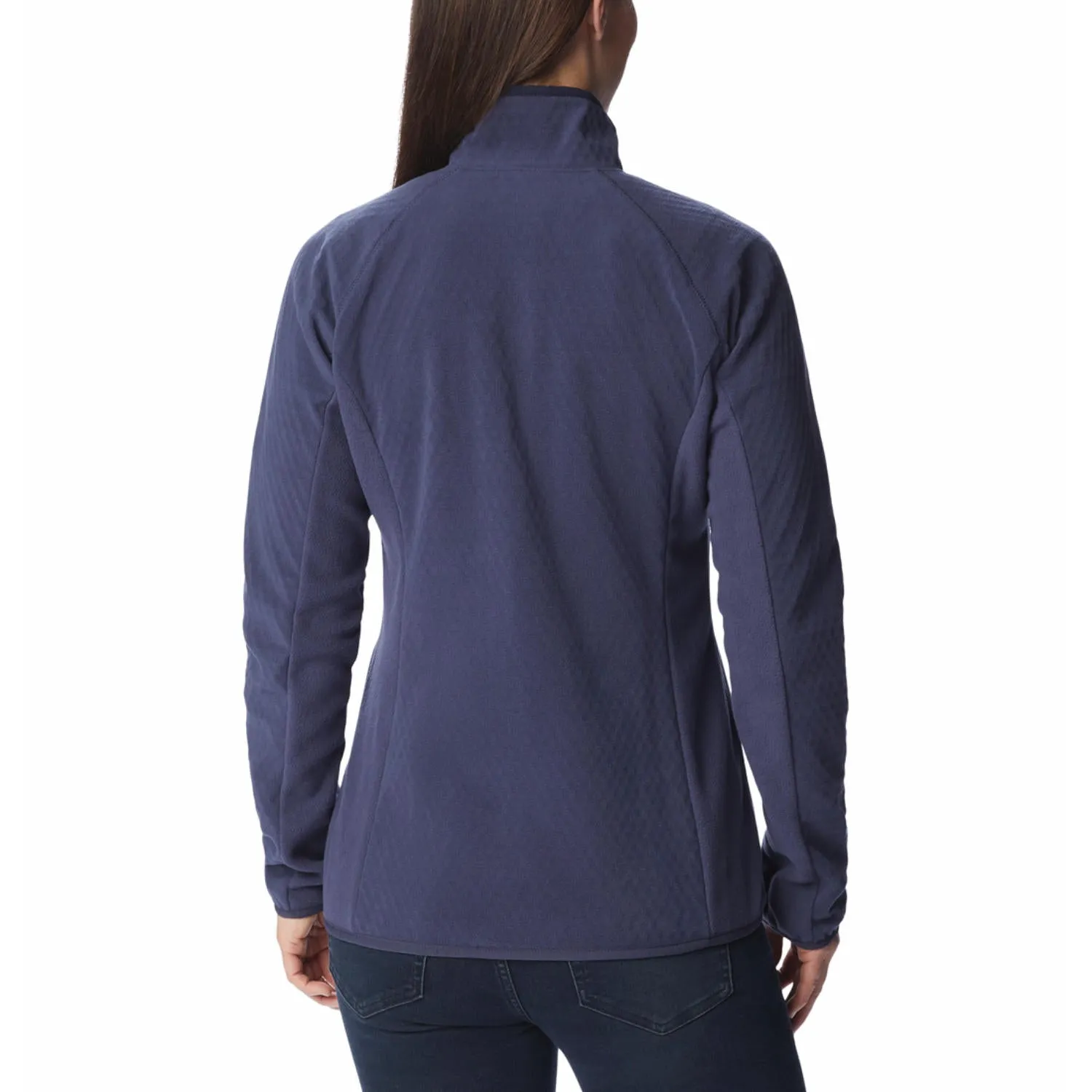 Flexible Elbow Panels Columbia Women Navy Blue Outdoor Tracks Full Zip II