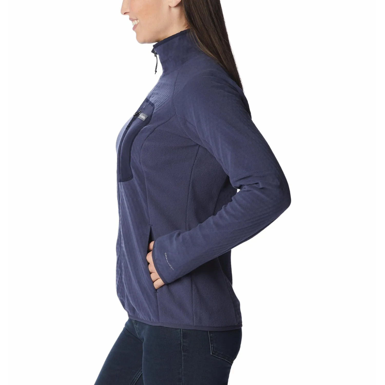 Circulate Columbia Women Navy Blue Outdoor Tracks Full Zip II