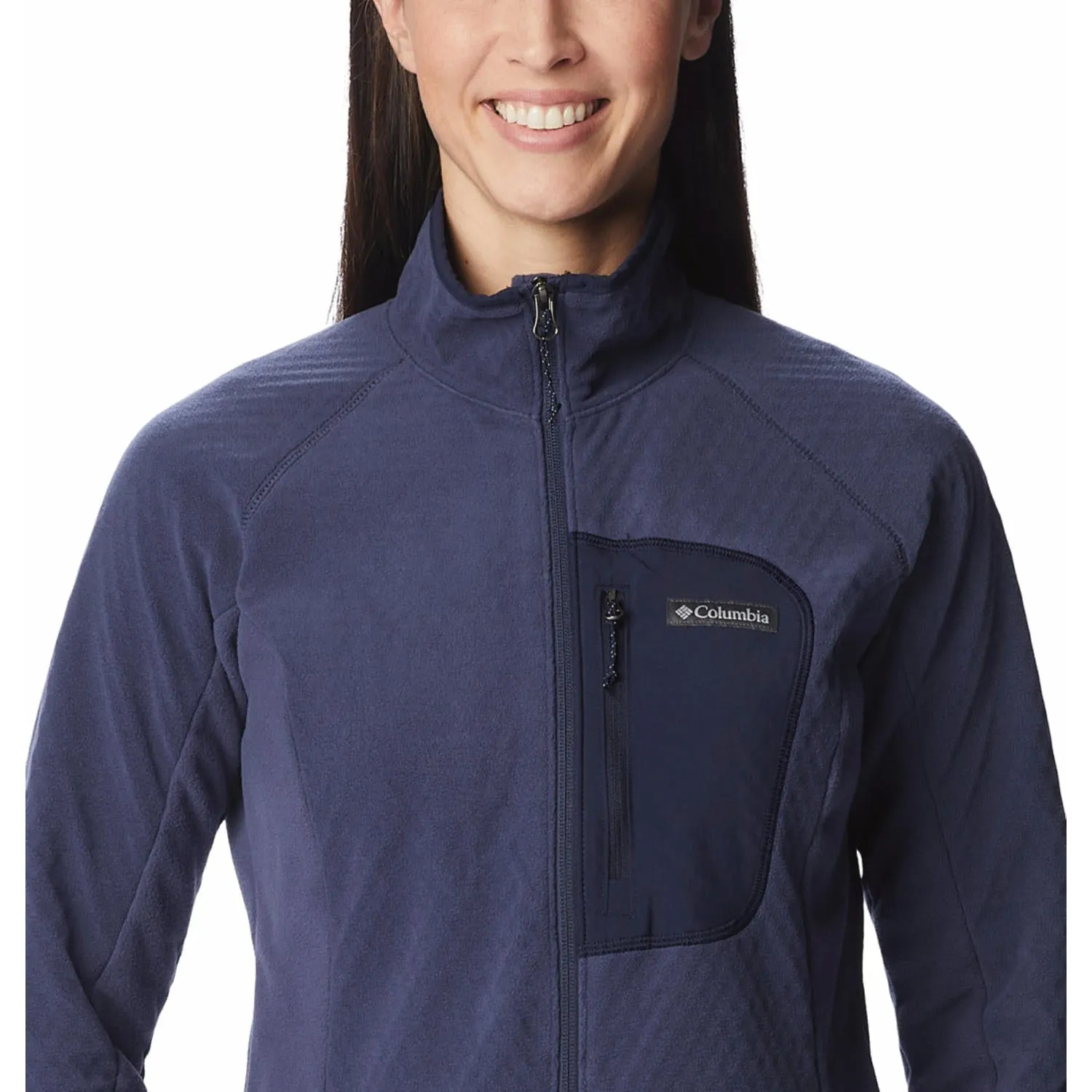New Year's Eve attire All-Purpose Outerwear Columbia Women Navy Blue Outdoor Tracks Full Zip II