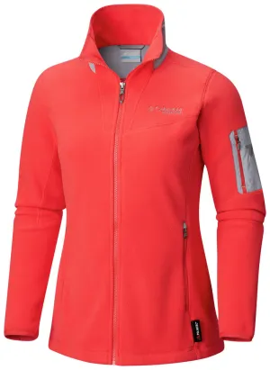 Columbia Women Red Titan Pass II 2.0 Fleece WindproofConstruction All Day Use