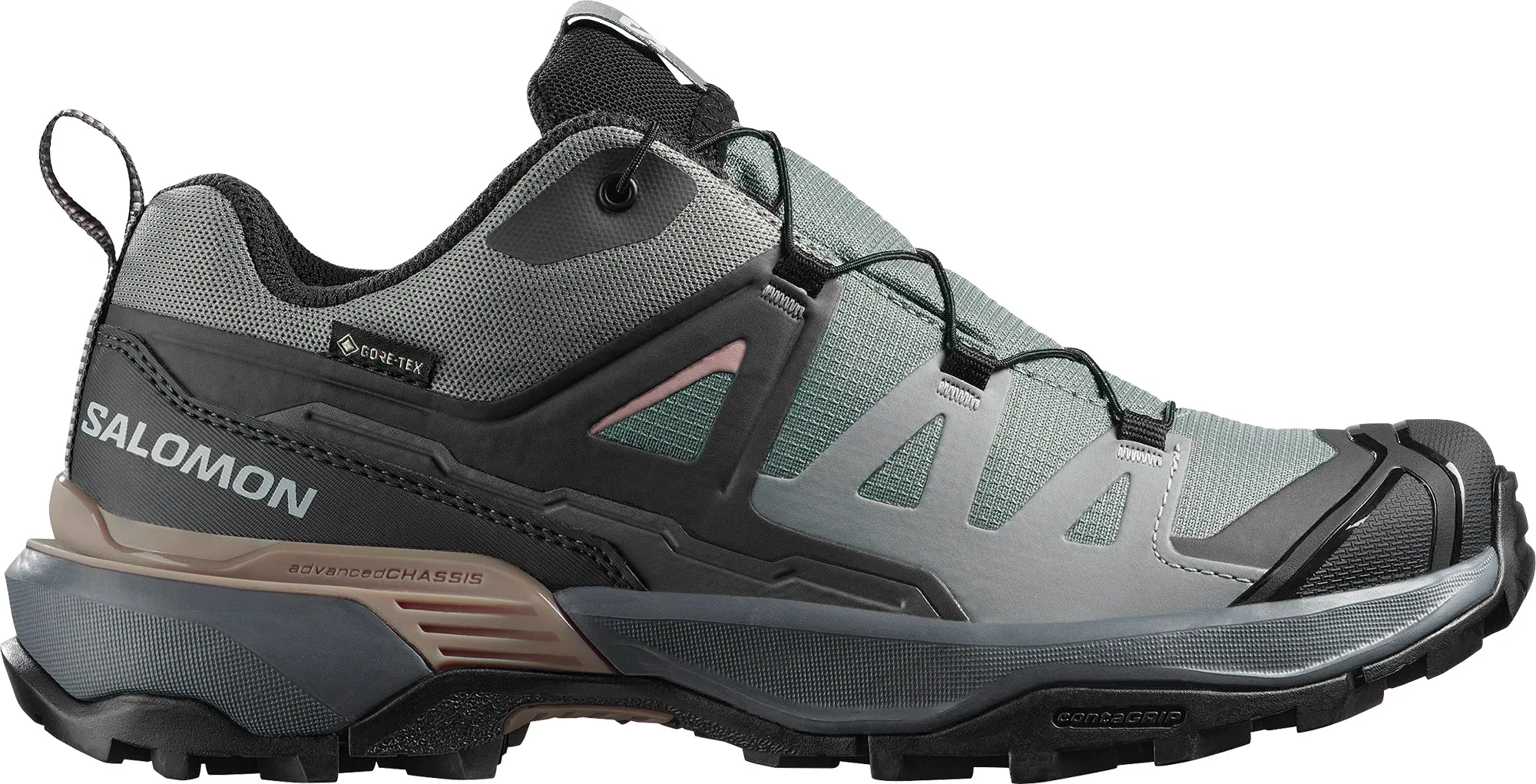 Salomon X Ultra 360 GORE-TEX Womens Walking Shoes - Green Youth Fresh Ventilated Mesh Sunny Walks