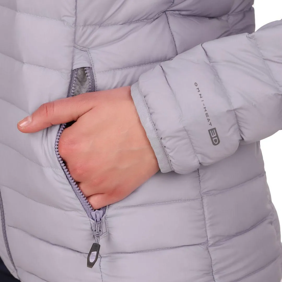 Columbia Women Purple Alpha Trail Down Hooded Jacket suitable for dance parties All-Purpose Jacket