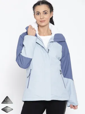 Columbia Women Blue Bugaboo II Insulated Interchange Jacket Sporty Jacket Protective Layer