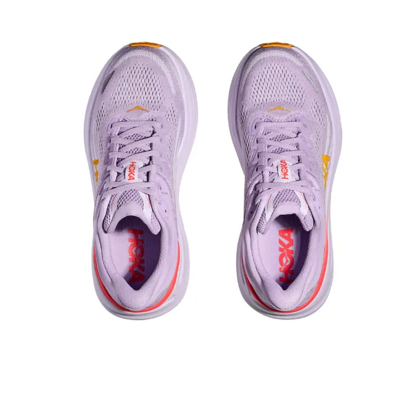 Hoka Women's Bondi 9 Wide Aster Flower / Starlight Glow Stable platform
