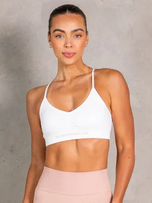Bonded seams Lace NRG Seamless Sports Bra - White