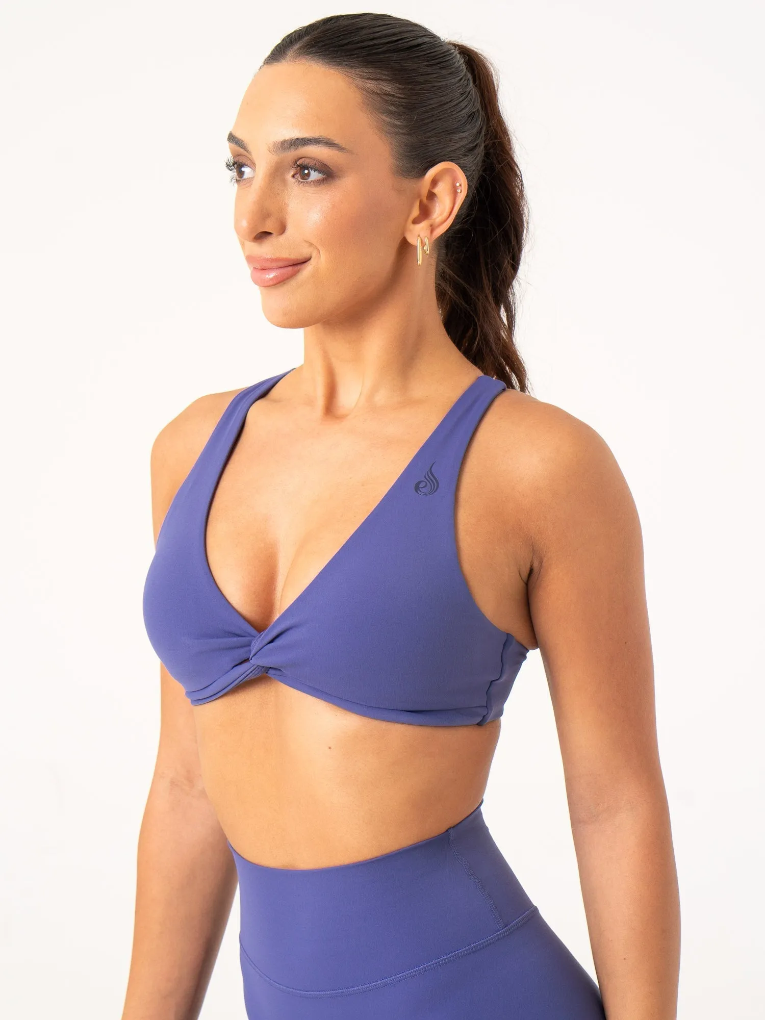 Printed workout gear NKD Knot Sports Bra - Indigo