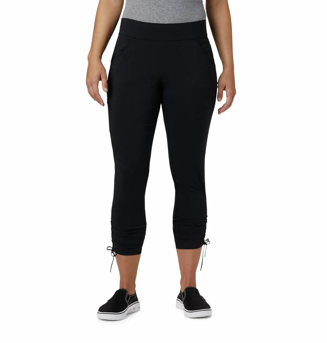 Perfect Performance Adjustable drawstring Columbia Women Black Anytime Casual Ankle Pant (Sun Protection)