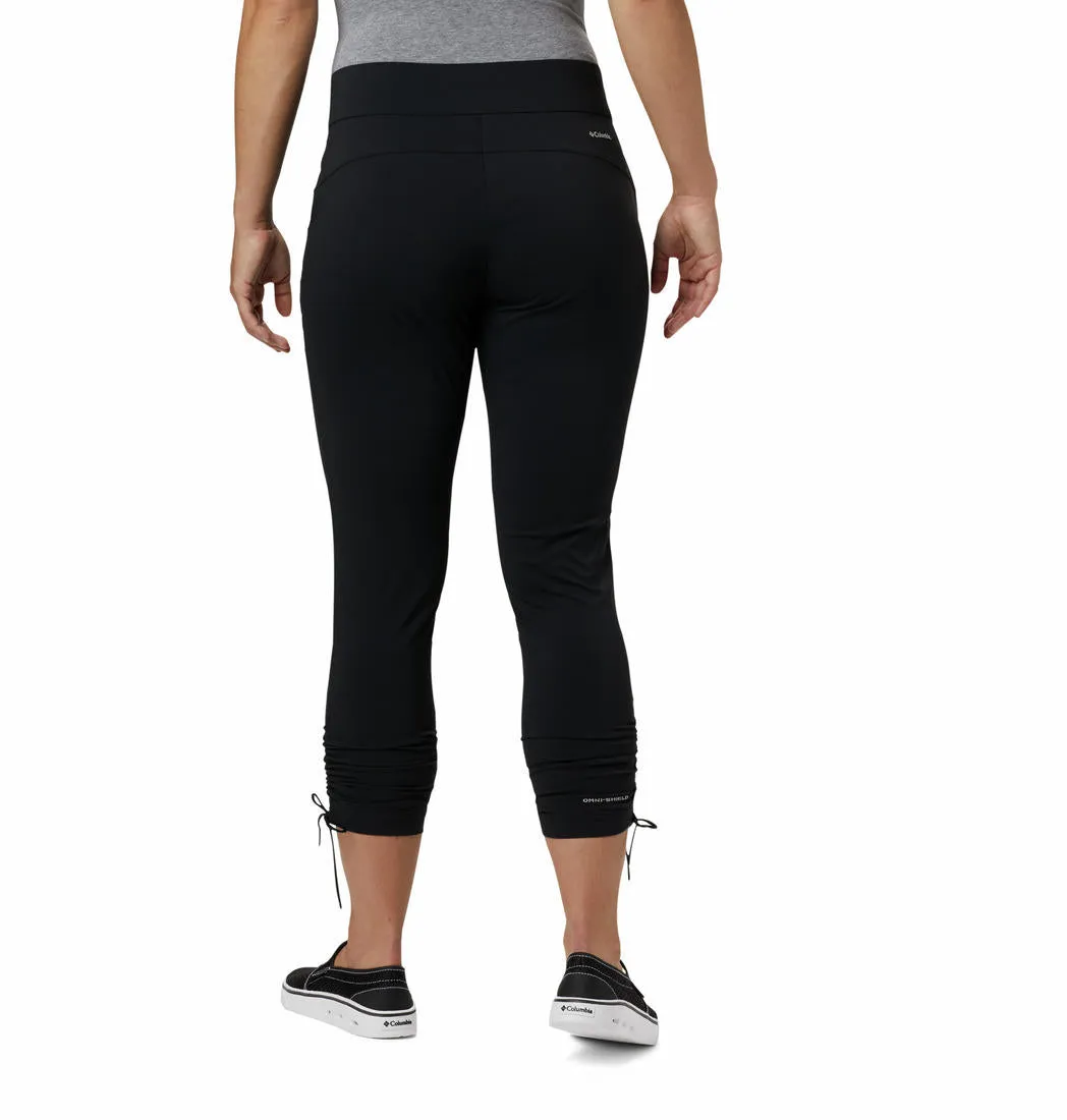 Columbia Women Black Anytime Casual Ankle Pant (Sun Protection) Athletic Stretch