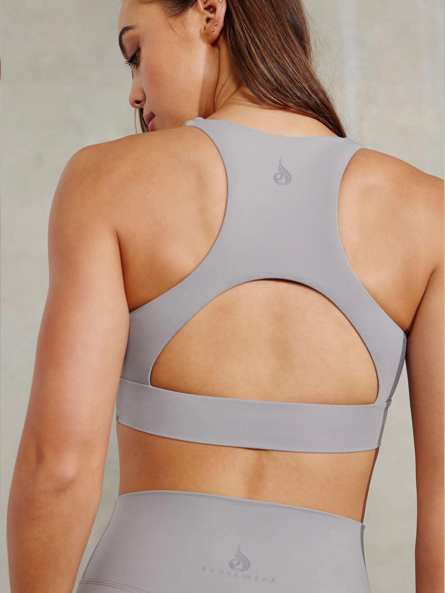 NKD Embody Sports Bra - Steel Grey Soft Lace
