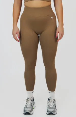 Casual Look Form Seamless Scrunch Leggings - Cocoa Beige