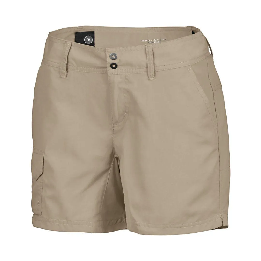 Columbia Women Beige Silver Ridge Short (Sun Protection) Dynamic Fit Layered Panel Design