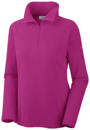 Columbia Women Red Glacial Fleece III 1/2 Zip Trendy Protection