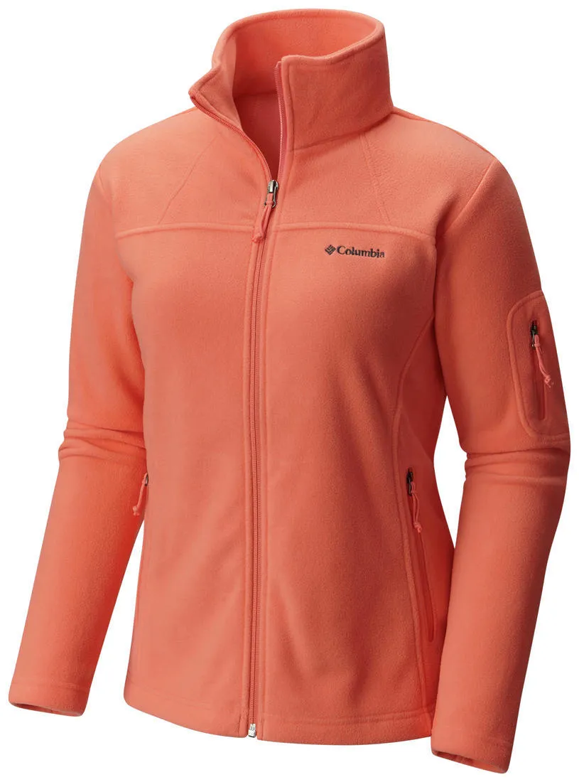 Minimal Utility Fashion Vibe Columbia Women Peach Fast Trek II Full Zip Fleece Jacket